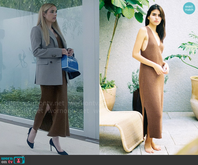 Ozma Vee Dress in Cocoa worn by Anna Victoria Alcott (Emma Roberts) on American Horror Story