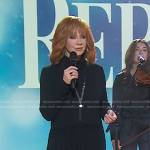 Reba McEntire’s black fringed turtleneck sweater on Today
