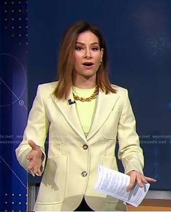 Rebecca’s yellow blazer on Good Morning America