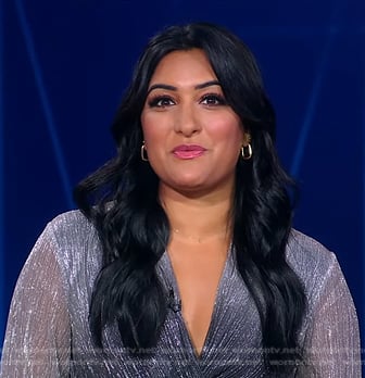 Reena’s metallic ombre wrap top on Good Morning America