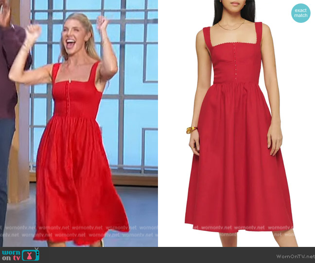Reformation Tagliatelle Linen Sundress worn by Amanda Kloots on The Talk