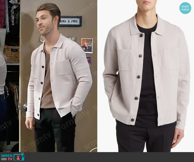 Reiss Forester Shirt Jacket worn by Dex Heller (Evan Hofer) on General Hospital