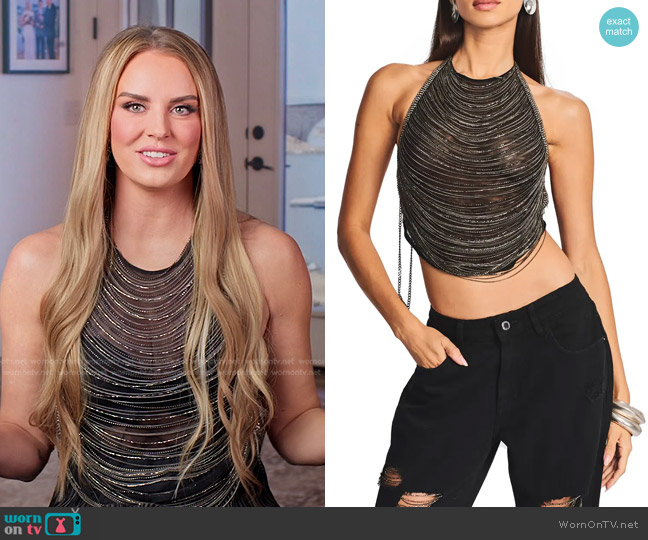 Retrofete Ruthie Halter Top worn by Whitney Rose on The Real Housewives of Salt Lake City
