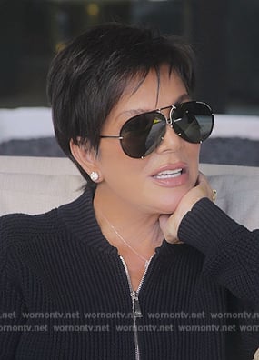 Kris’s black aviator sunglasses on The Kardashians