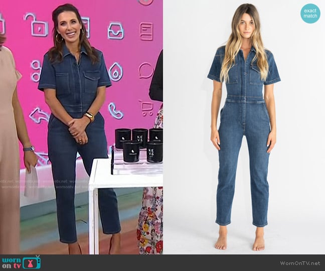 Rivet Utility Rebel Jumpsuit worn by Sarah Eggenberger on Today