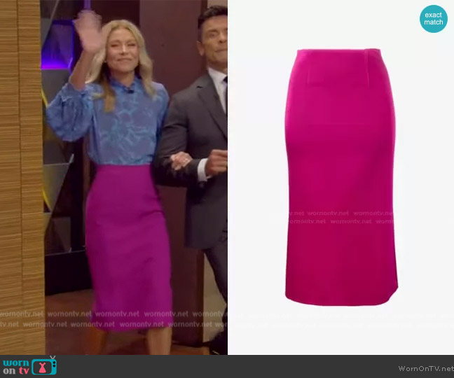 Roland Mouret Salway Skirt worn by Kelly Ripa on Live with Kelly and Mark