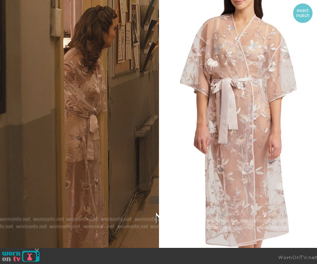 Rya Collection Stunning Sheer Organza Robe worn by Kimber (Ashley Park) on Only Murders in the Building