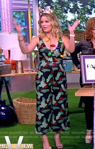 Sara’s Christmas print jumpsuit on The View