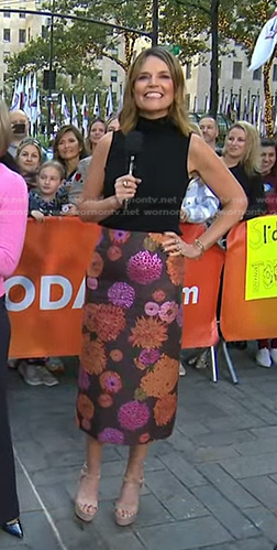 Savannah’s brown floral pencil skirt on Today