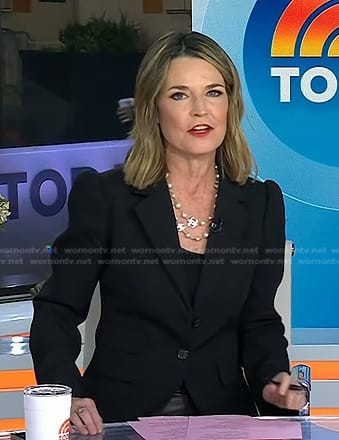 Savannah’s black puff sleeve blazer on Today