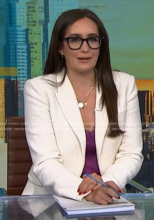 Savannah’s white tweed blazer on NBC News Daily