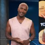 Scott’s pink speckled tank on Access Hollywood