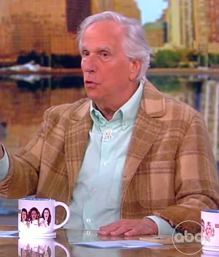 Henry Winkler’s brown plaid jacket on The View