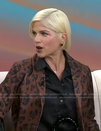 Selma Blair’s black button down shirt on Today