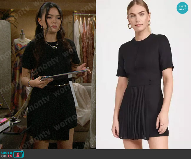 WornOnTV: Luna's black short sleeve mini dress on The Bold
