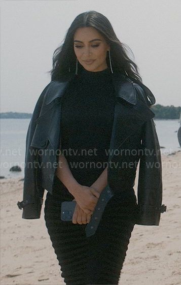 Siobhan’s black leather jacket on American Horror Story