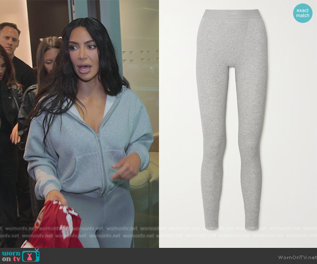 Skims Cotton Leggings worn by Kim Kardashian (Kim Kardashian) on The Kardashians