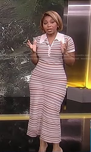 Somara Theodore’s striped polo dress on Good Morning America