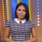 Stephanie’s embellished collar tweed dress on Good Morning America