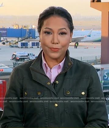 Stephanie’s green utility jacket on Good Morning America