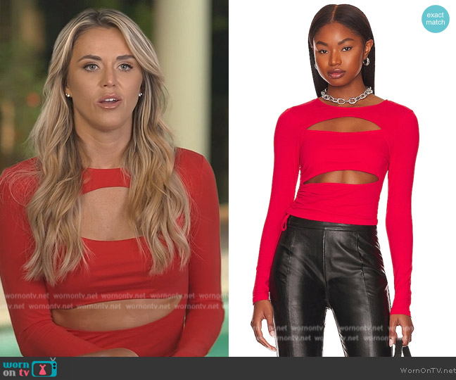 Superdown Kathleen cut out top worn by Olivia Flowers on Southern Charm