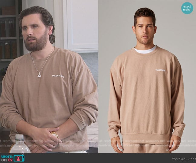 Talentless Lightweight Crewneck worn by (Scott Disick) on The Kardashians