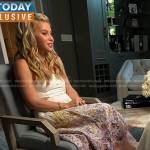 Tara Lipinski’s white floral cutout dress on Today