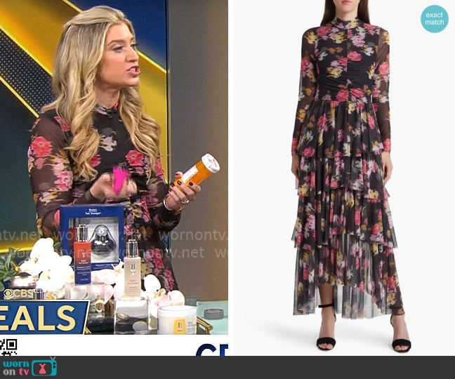 Ted Baker Tiloula Dress worn by Ashley Bellman on CBS Mornings