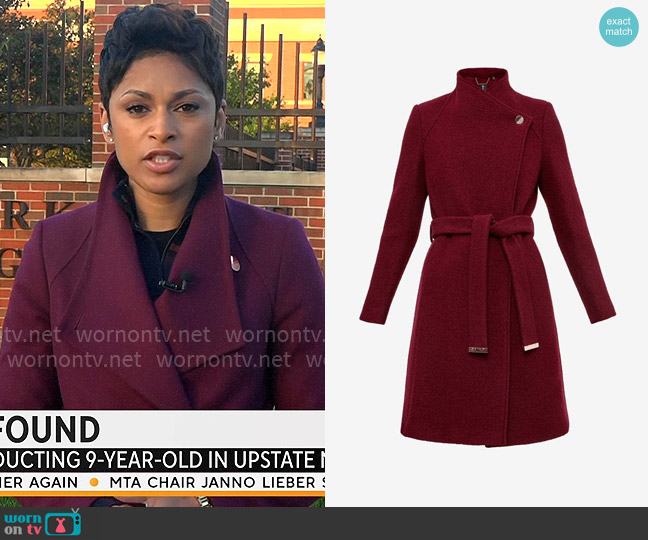 Ted Baker Safiera Coat worn by Jericka Duncan on CBS Mornings