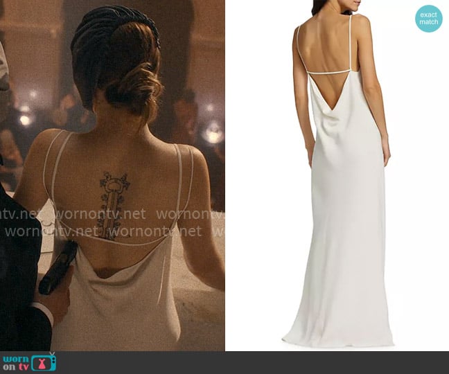 The Row Bantelle Slip Dress worn by Natessa (Emily Browning) on American Horror Stories