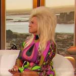 Theresa Caputo’s abstract print dress on The Drew Barrymore Show