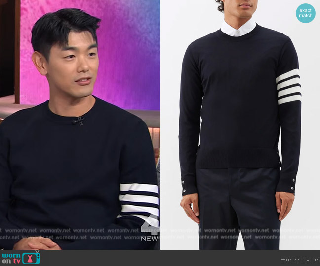 Thom Browne Four-bar wool sweater