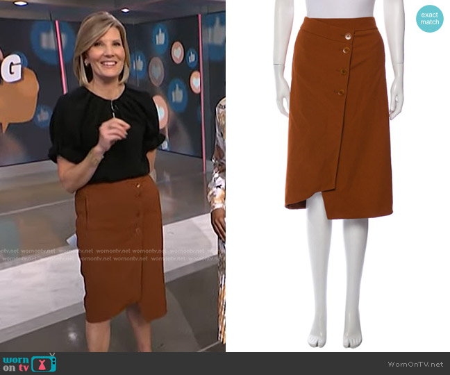 Tibi Button Detail Skirt worn by Kate Snow on NBC News Daily
