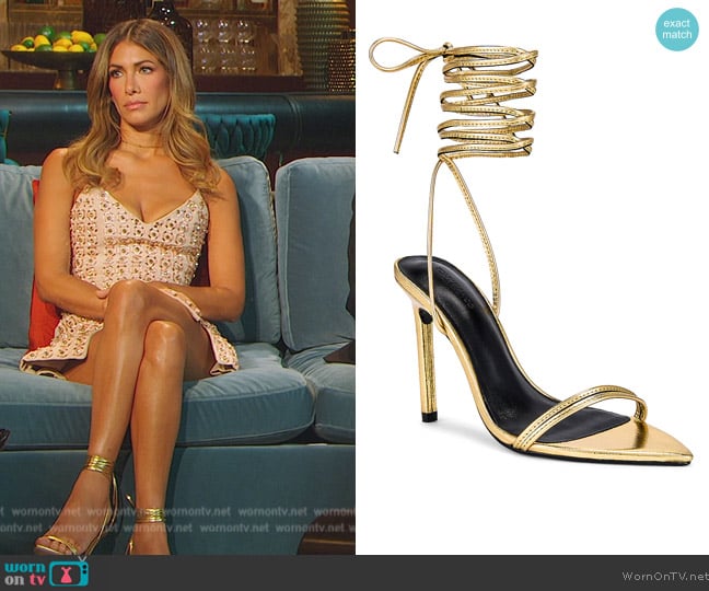 Tony Bianco Millie Sandal worn by Erin Lichy on The Real Housewives of New York City