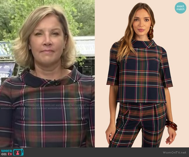 Trina Turk Kailee Top worn by Kristen Dahlgren on NBC News Daily