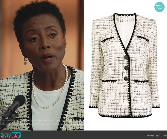Veronica Beard Albia Dickey tweed jacket