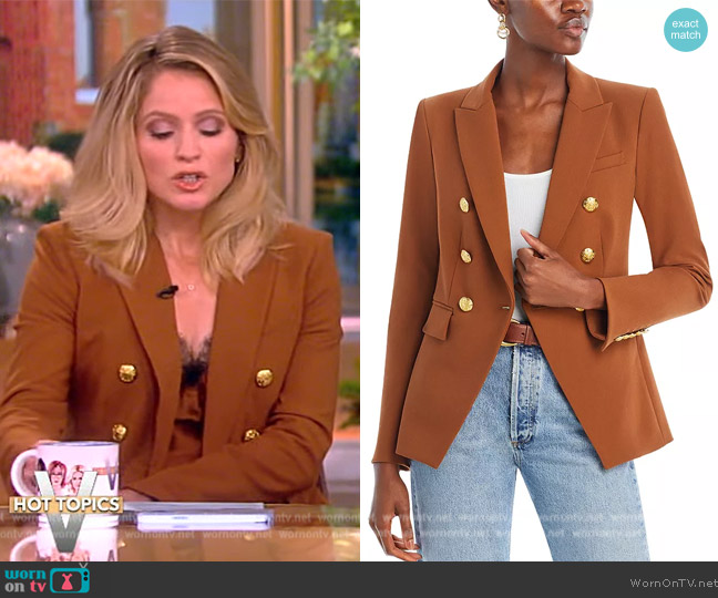Veronica Beard Miller Dickey Double Breasted Jacket worn by Sara Haines on The View