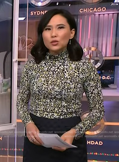 Vicky’s floral long sleeve top on NBC News Daily