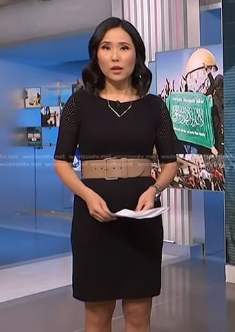 Vicky’s black mesh dress on NBC News Daily
