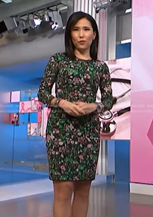 Vicky’s floral print long sleeve dress on NBC News Daily