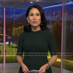 Vicky’s green ribbed dress on NBC News Daily