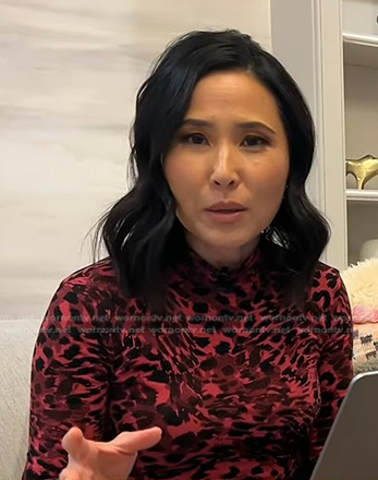 Vicky Nguyen’s pink leopard print top on Today