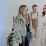 Whitney’s green fur jacket and leather pants on The Real Housewives of Salt Lake City