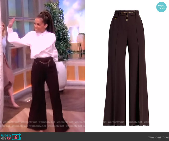 Zimmermann Luminosity Wide-Leg Tailored Pants worn by Sunny Hostin on The View