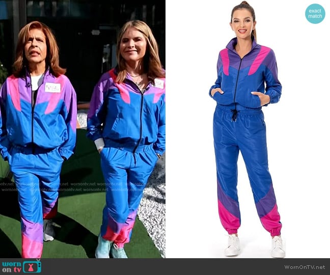 Xikaufo 80s Color Block 2 Piece Tracksuit worn by Hoda Kotb on Today