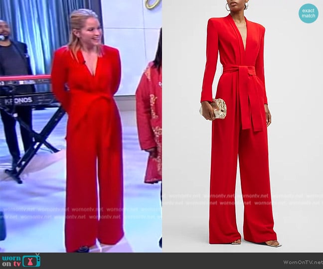 A.L.C. Kieran II Tailored Wide-Leg Jumpsuit worn by Sara Haines on The View