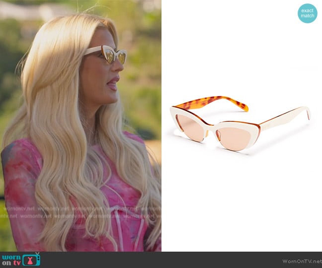 Banbe The Ambrosio Retro Cat Eye Sunglasses worn by Emma Hernan on Selling Sunset
