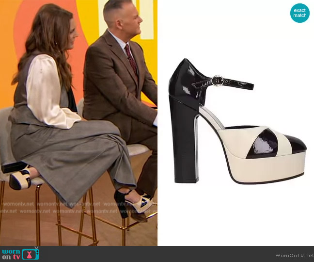 Celine Two tone Mary Jane Heels worn by Drew Barrymore on The Drew Barrymore Show
