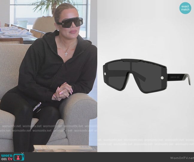 Dior Diorxtrem MU Sunglasses worn by Khloe Kardashian (Khloe Kardashian) on The Kardashians