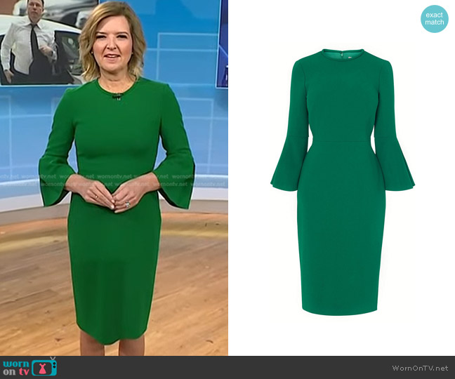 LK Bennett Doris Dress worn by Christine Romans on Today